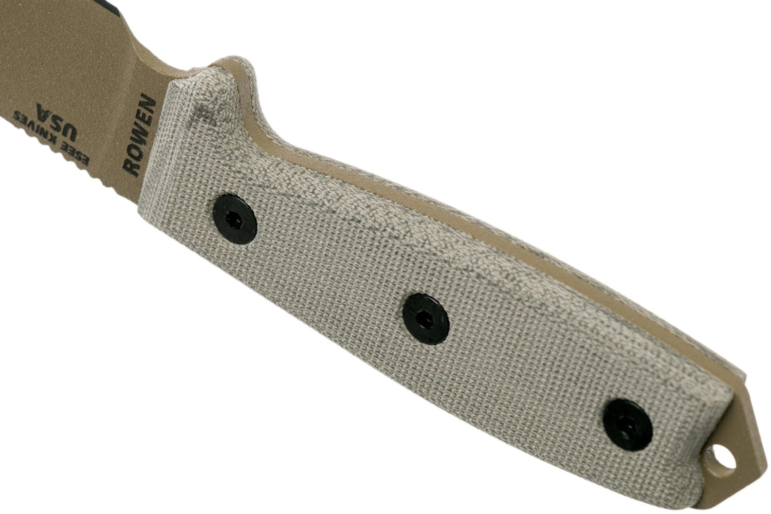 ESEE Model 3 Dark Earth Blade, Grey Handle 3P-MB-DE Avec étui + Clip Et MOLLE-back 4 ESEE Model 3 Dark Earth Blade, Grey Handle 3P-MB-DE Avec étui + Clip Et MOLLE-back – Image 4