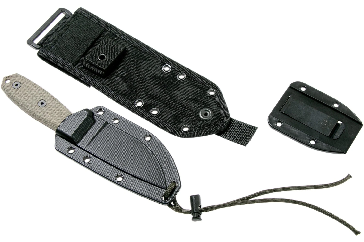 ESEE Model 3 Dark Earth Blade, Grey Handle 3P-MB-DE Avec étui + Clip Et MOLLE-back 8 ESEE Model 3 Dark Earth Blade, Grey Handle 3P-MB-DE Avec étui + Clip Et MOLLE-back – Image 8