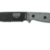 ESEE Model 4 Serrated Blade, Grey Handle 4S-MB-B Avec étui Noir + Clip Et MOLLE-back