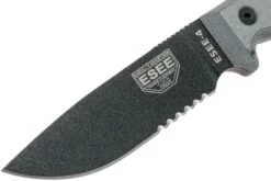 ESEE Model 4 Serrated Blade, Grey Handle 4S-MB-B Avec étui Noir + Clip Et MOLLE-back -Optimal Couteaux Magasin EE ESEE 4S MB B 03 esee knives