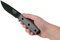 ESEE Model 4 Serrated Blade, Grey Handle 4S-MB-B Avec étui Noir + Clip Et MOLLE-back -Optimal Couteaux Magasin EE ESEE 4S MB B 06 esee knives