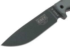ESEE Model 6 Tactical Gunsmoke, Grey Handle 6P-TG Avec étui Noir + Clip Ceinture -Optimal Couteaux Magasin EE ESEE 6P TG 03 esee knives