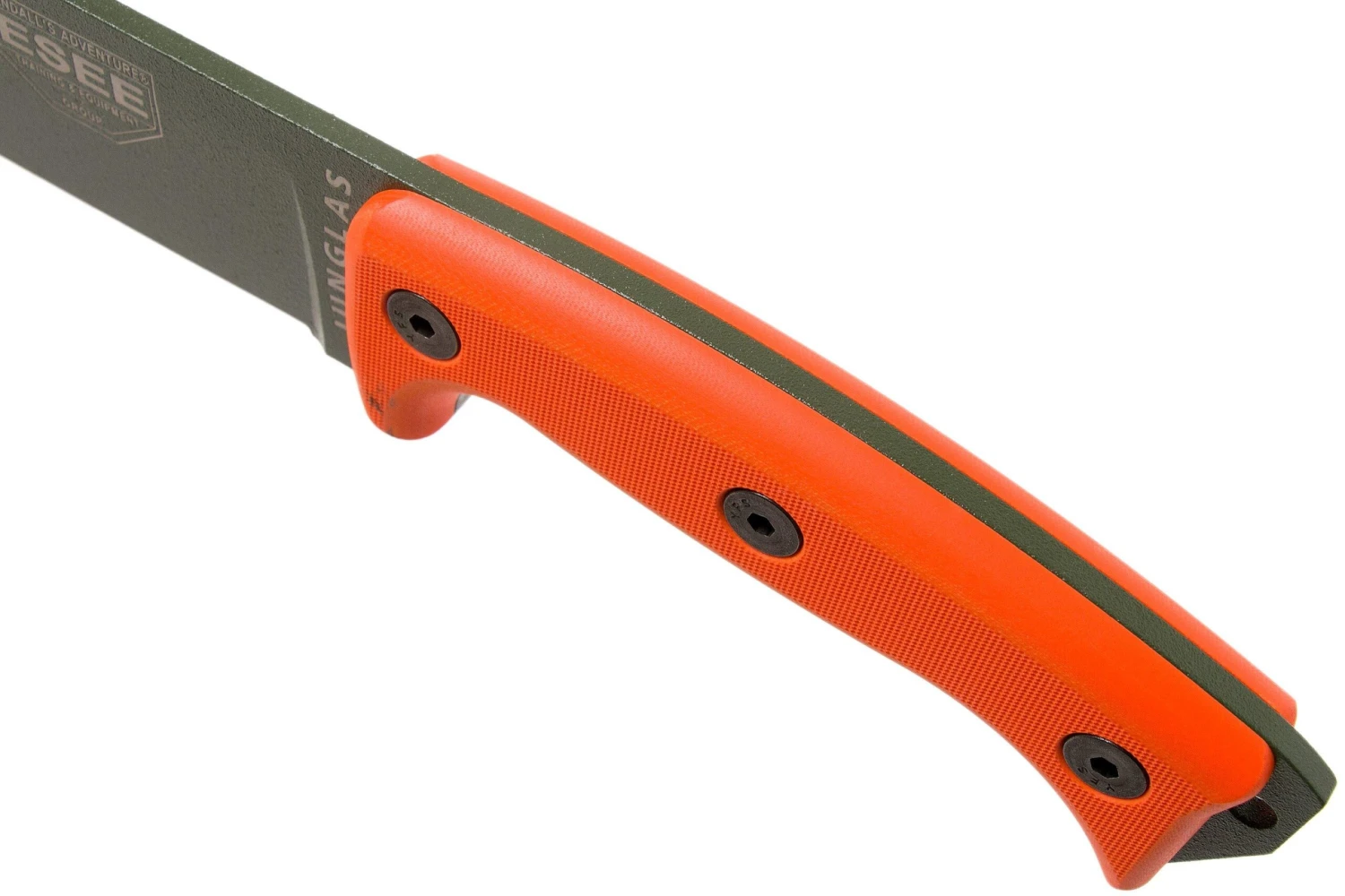 ESEE Junglas OD Green-Orange JUNGLAS-OD-OR Couteau De Survie Avec étui Kydex + MOLLE Back 5 ESEE Junglas OD Green-Orange JUNGLAS-OD-OR Couteau De Survie Avec étui Kydex + MOLLE Back – Image 5