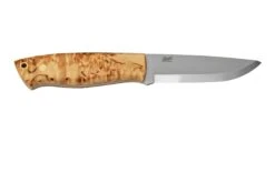 Brisa Trapper 95, N690Co Scandi, Stabilized Curly Birch, Couteau Fixe -Optimal Couteaux Magasin ENZ 078 02 brisa