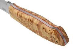 Brisa Trapper 95, N690Co Scandi, Stabilized Curly Birch, Couteau Fixe -Optimal Couteaux Magasin ENZ 078 04 brisa