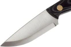 Brisa Necker 70, Noir Micarta, étui En Cuir 9806 -Optimal Couteaux Magasin ENZ 9806 03 enzo necker 70 enz 9806 03
