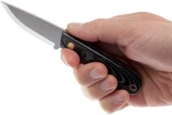 Brisa Necker 70, Noir Micarta, étui En Cuir 9806 -Optimal Couteaux Magasin ENZ 9806 06 enzo necker 70 enz 9806 06