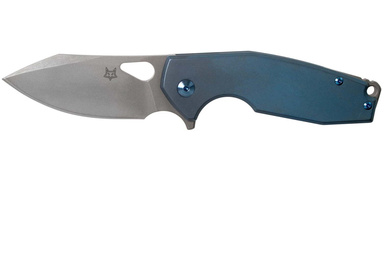 Fox Yaru FX-527TI Stonewashed Blue Titanium Couteau De Poche, Jesper Voxnaes Design 1 Fox Yaru FX-527TI Stonewashed Blue Titanium Couteau De Poche, Jesper Voxnaes Design