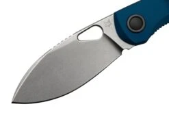 Fox Chilin FX-530-ALBL Stonewashed N690, Blue Aluminum, Couteau De Poche, Jesper Voxnaes Design -Optimal Couteaux Magasin FOFX 530 ALBL 03 fox