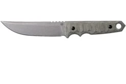 Fox Knives Ryu FX-634 MOD Green Canvas Micarta, Couteau Fixe, Black Roc Knives Design