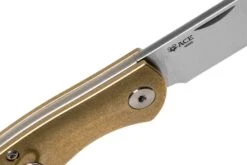 GiantMouse ACE Farley Brass, Satin Couteau De Poche, Ansø Et Voxnaes Design -Optimal Couteaux Magasin GM FL B 06 giantmouse