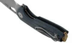 GiantMouse ACE Tribeca, Stonewashed Magnacut, Denim Canvas Micarta Couteau De Poche -Optimal Couteaux Magasin GM TRI DM 04 giantmouse