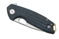 GiantMouse ACE Tribeca, Stonewashed Magnacut, Denim Canvas Micarta Couteau De Poche -Optimal Couteaux Magasin GM TRI DM 06 giantmouse