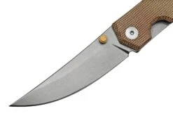 GiantMouse ACE Clyde Natural Canvas Micarta, Brass, Couteau De Poche, Ansø En Voxnaes Design -Optimal Couteaux Magasin GMCLYDE NAT MICARTA 03 giantmouse