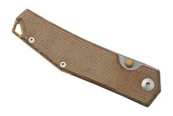 GiantMouse ACE Clyde Natural Canvas Micarta, Brass, Couteau De Poche, Ansø En Voxnaes Design -Optimal Couteaux Magasin GMCLYDE NAT MICARTA 06 giantmouse