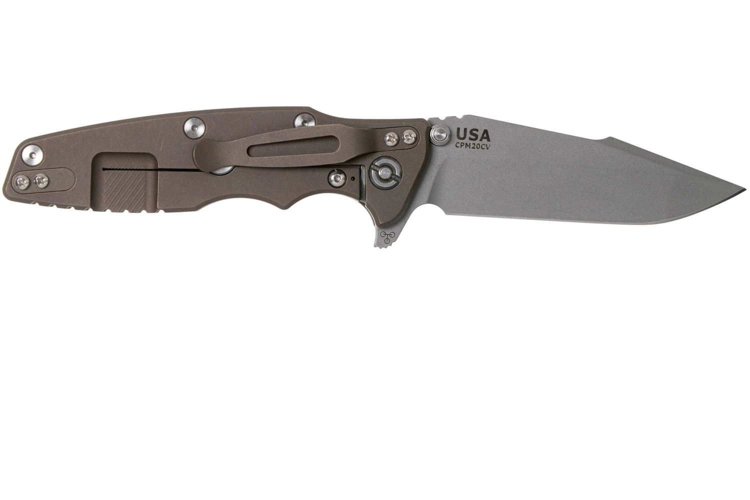 Rick Hinderer Eklipse 3.5" Harpoon Spanto 20CV Battle Bronze OD Green Couteau De Poche 2 Rick Hinderer Eklipse 3.5" Harpoon Spanto 20CV Battle Bronze OD Green Couteau De Poche – Image 2