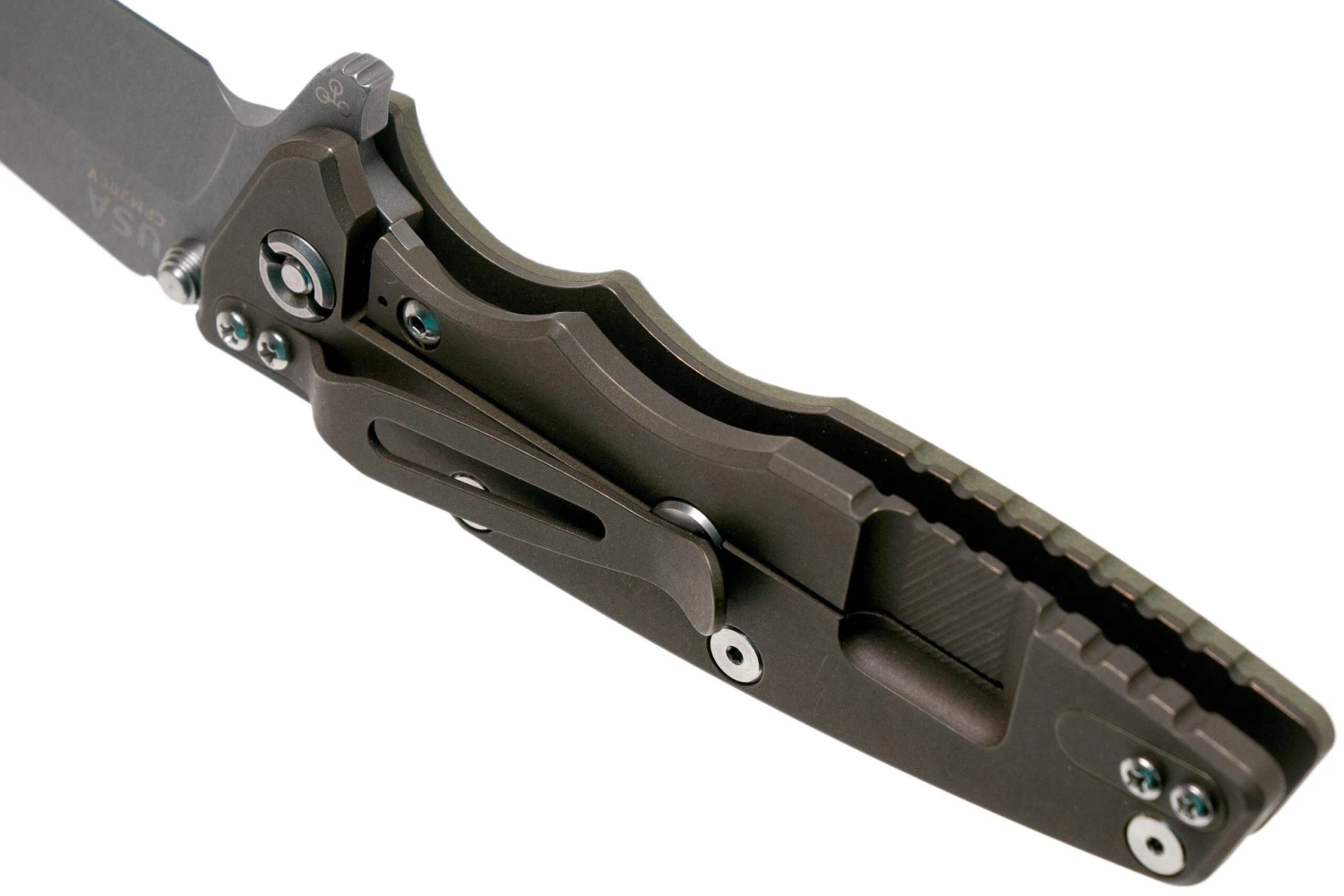 Rick Hinderer Eklipse 3.5" Harpoon Spanto 20CV Battle Bronze OD Green Couteau De Poche 5 Rick Hinderer Eklipse 3.5" Harpoon Spanto 20CV Battle Bronze OD Green Couteau De Poche – Image 5