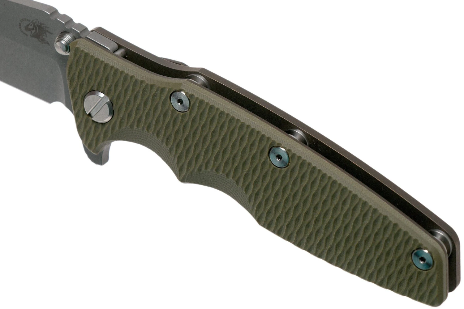 Rick Hinderer Eklipse 3.5" Harpoon Spanto 20CV Battle Bronze OD Green Couteau De Poche 7 Rick Hinderer Eklipse 3.5" Harpoon Spanto 20CV Battle Bronze OD Green Couteau De Poche – Image 7