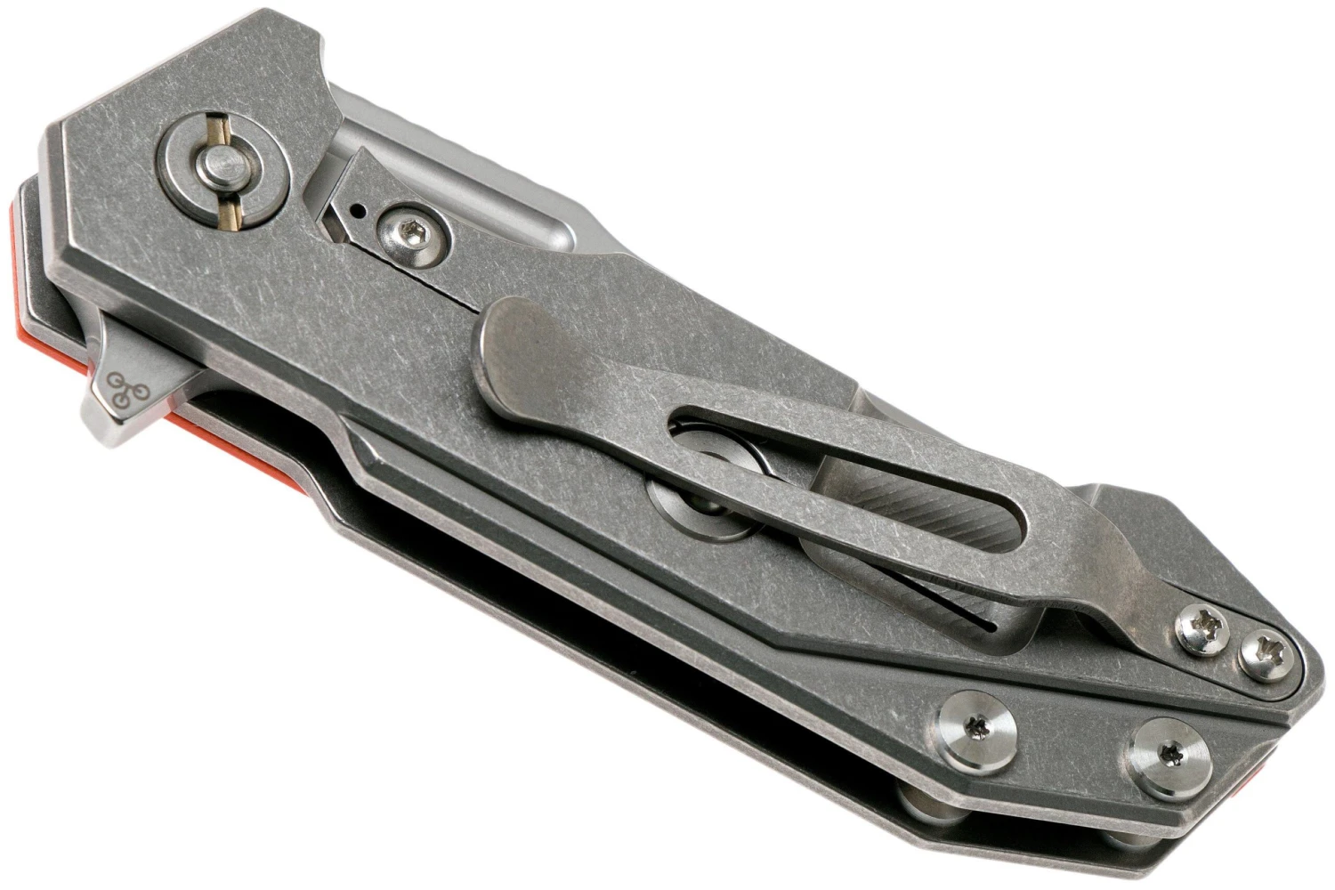 Rick Hinderer Half Track Gen 2, Spearpoint 20CV, Orange G10, Couteau De Poche 4 Rick Hinderer Half Track Gen 2, Spearpoint 20CV, Orange G10, Couteau De Poche – Image 4