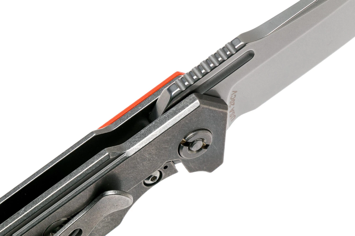 Rick Hinderer Half Track Gen 2, Spearpoint 20CV, Orange G10, Couteau De Poche 6 Rick Hinderer Half Track Gen 2, Spearpoint 20CV, Orange G10, Couteau De Poche – Image 6