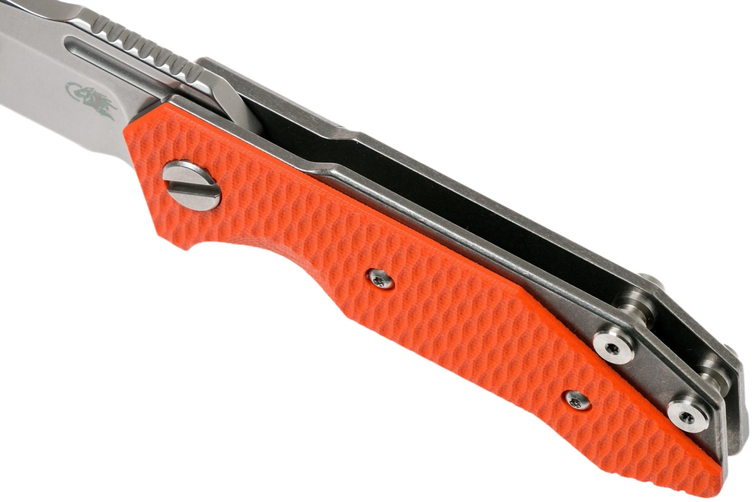 Rick Hinderer Half Track Gen 2, Spearpoint 20CV, Orange G10, Couteau De Poche 7 Rick Hinderer Half Track Gen 2, Spearpoint 20CV, Orange G10, Couteau De Poche – Image 7