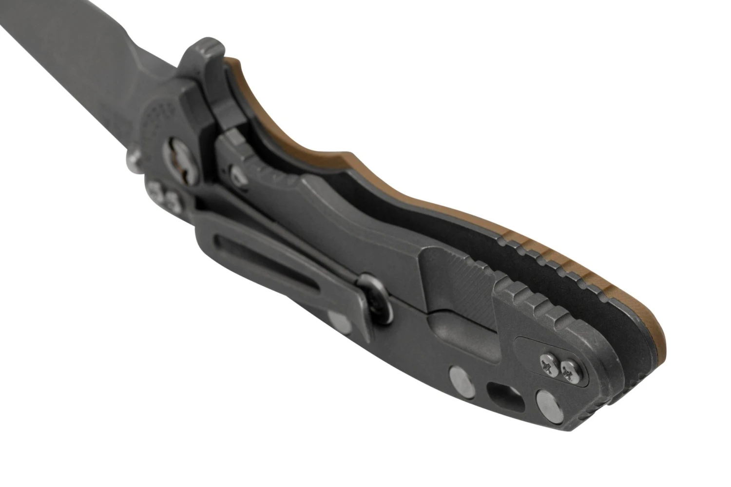 Rick Hinderer XM-18 3.5" Wharncliffe Fatty S45VN, Working Finish Coyote G10, Couteau De Poche 4 Rick Hinderer XM-18 3.5" Wharncliffe Fatty S45VN, Working Finish Coyote G10, Couteau De Poche – Image 4