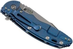 Rick Hinderer XM-18 3.5" Skinny Harpoon Spanto Stonewash, Blue-Black G10 Couteau De Poche -Optimal Couteaux Magasin HRK XM1835 SHP SB BK 04 rick hinderer knives