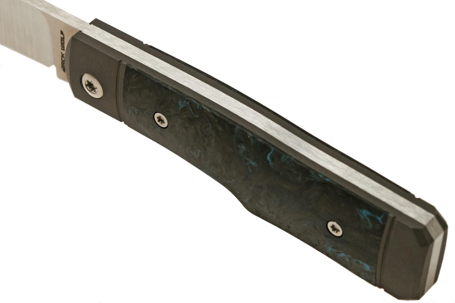 Jack Wolf Sharpshooter Jack, Blue Fat Carbon SHSH-FC Couteau De Poche Slipjoint 6 Jack Wolf Sharpshooter Jack, Blue Fat Carbon SHSH-FC Couteau De Poche Slipjoint – Image 6