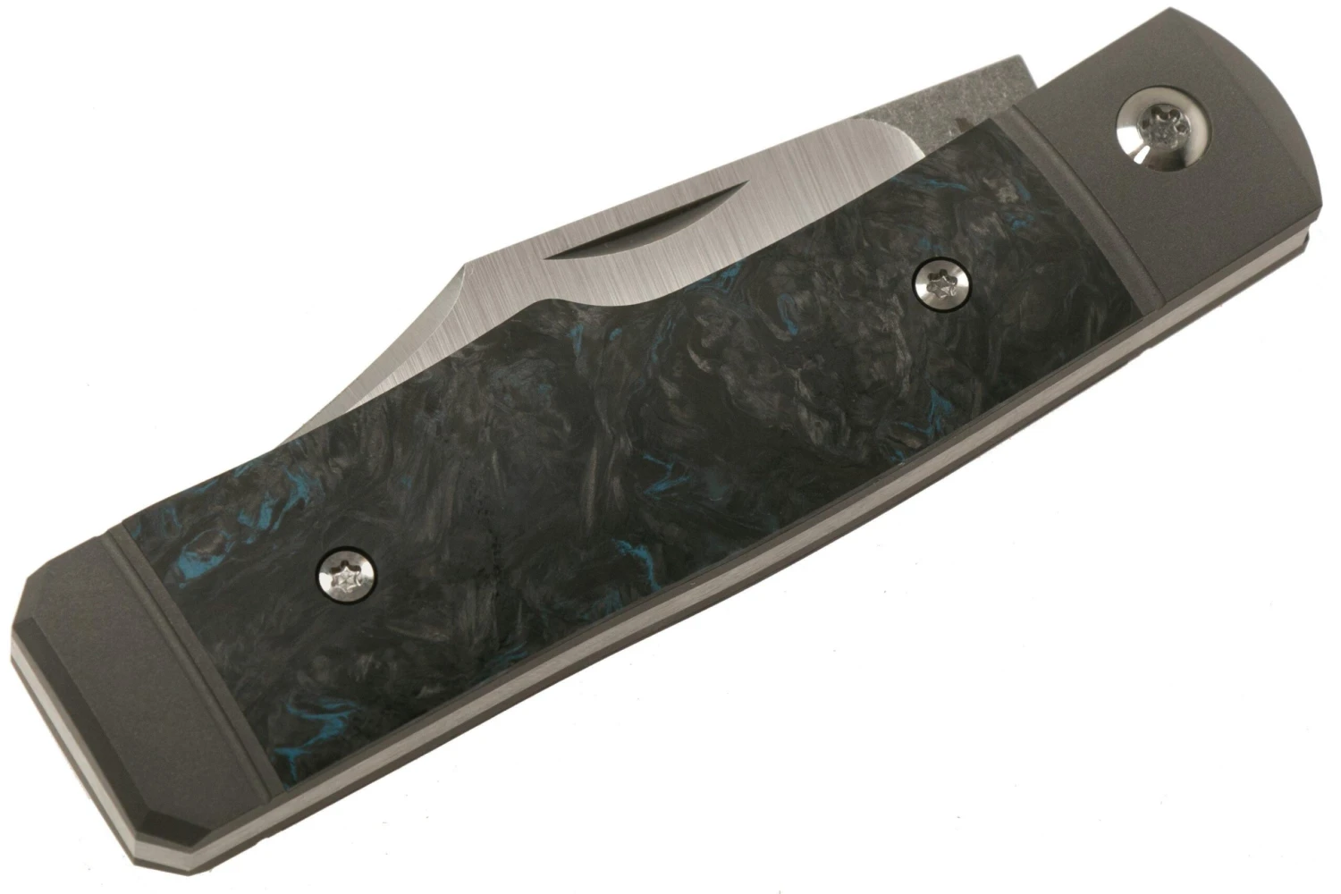Jack Wolf Sharpshooter Jack, Blue Fat Carbon SHSH-FC Couteau De Poche Slipjoint 7 Jack Wolf Sharpshooter Jack, Blue Fat Carbon SHSH-FC Couteau De Poche Slipjoint – Image 7