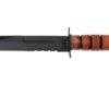 KA-BAR USMC 1218 Partiellement Dentelé, Cuir, étui En Cuir