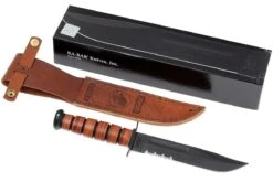KA-BAR USMC 1218 Partiellement Dentelé, Cuir, étui En Cuir -Optimal Couteaux Magasin KA1218 08 ka bar ka1218 08