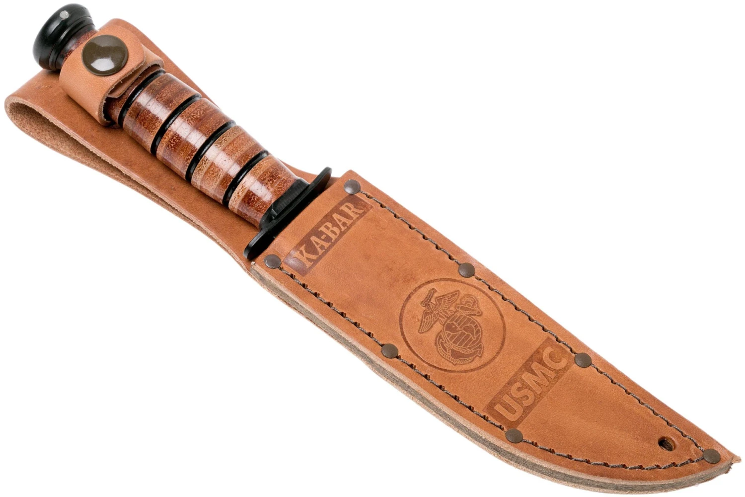 KA-BAR Short USMC Knife 1250, Leather Sheath 7 KA-BAR Short USMC Knife 1250, Leather Sheath – Image 7