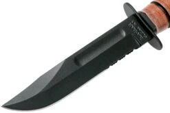 KA-BAR Short 1261 Couteau à Lame Fixe Partiellement Dentelé, étui En Cuir -Optimal Couteaux Magasin KA1261 03 ka bar