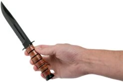 KA-BAR Short 1261 Couteau à Lame Fixe Partiellement Dentelé, étui En Cuir -Optimal Couteaux Magasin KA1261 06 ka bar