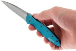 Kershaw Leek 1660TEAL Plain Edge, Vert D'eau -Optimal Couteaux Magasin KE1660TEAL 08 kershaw leek ke1660teal 08
