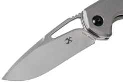 Kansept Mini Kryo K2001B4 Orange Peel Titanium Couteau De Poche, Kim Ning Design -Optimal Couteaux Magasin KSK2001B4 03 kansept knives