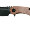 Kansept Mini Korvid T3030A5 Blackwashed, Brown Micarta Couteau De Poche, Justin Koch Design