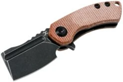 Kansept Mini Korvid T3030A5 Blackwashed, Brown Micarta Couteau De Poche, Justin Koch Design -Optimal Couteaux Magasin KST3030A5 03 kansept