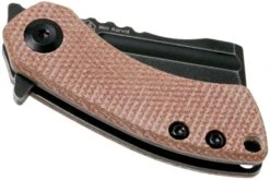 Kansept Mini Korvid T3030A5 Blackwashed, Brown Micarta Couteau De Poche, Justin Koch Design -Optimal Couteaux Magasin KST3030A5 04 kansept