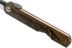 Higonokami Couteau De Poche 7,3 Cm HIGOC2B, Blue Paper Steel, Brown Black Glitter -Optimal Couteaux Magasin KT HIGOC2B 06 higonokami