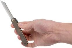 Higonokami Couteau De Poche 7,3 Cm HIGOC2, Blue Paper Steel, Brown Black Glitter -Optimal Couteaux Magasin KT HIGOC2 07 higonokami