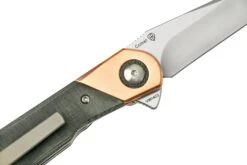 Kizer Comet V3614C3 Brass & Grey Micarta, Couteau De Poche -Optimal Couteaux Magasin KZV3614C3 05 kizer