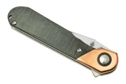 Kizer Comet V3614C3 Brass & Grey Micarta, Couteau De Poche -Optimal Couteaux Magasin KZV3614C3 06 kizer