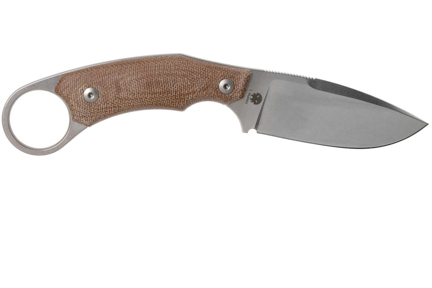 LionSteel H2 Drop Point CVN Natural Canvas Micarta Couteau Fixe, Tommaso Rumici Design 2 LionSteel H2 Drop Point CVN Natural Canvas Micarta Couteau Fixe, Tommaso Rumici Design – Image 2