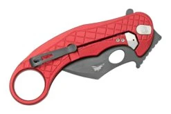 LionSteel L.E.One LE1-A-RB MagnaCut, Black, Red Aluminium, Couteau De Poche Karambit -Optimal Couteaux Magasin LI LE1 A RB 05 lionsteel