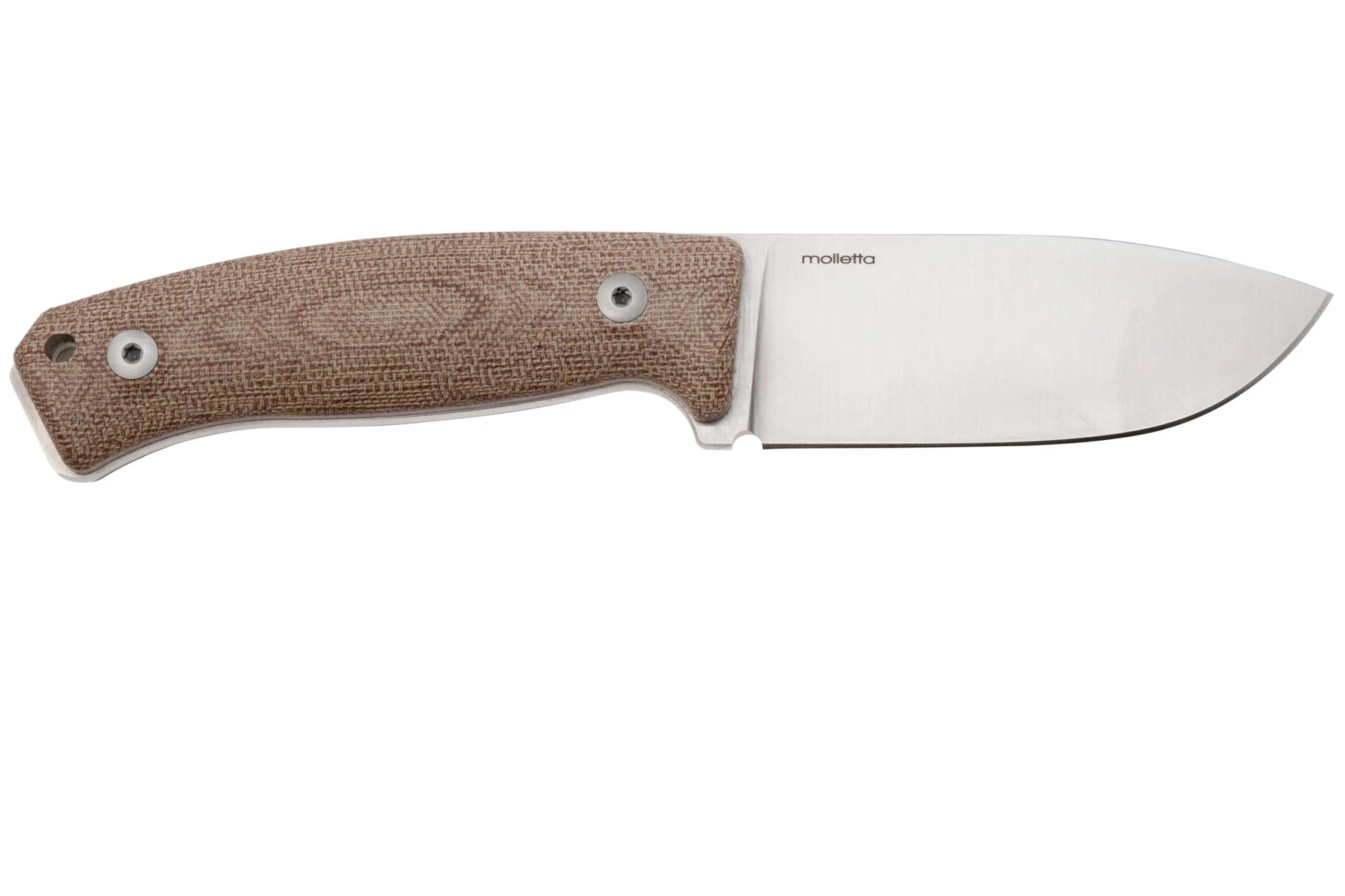 LionSteel M2M CVN Natural Canvas Micarta Couteau Fixe 2 LionSteel M2M CVN Natural Canvas Micarta Couteau Fixe – Image 2