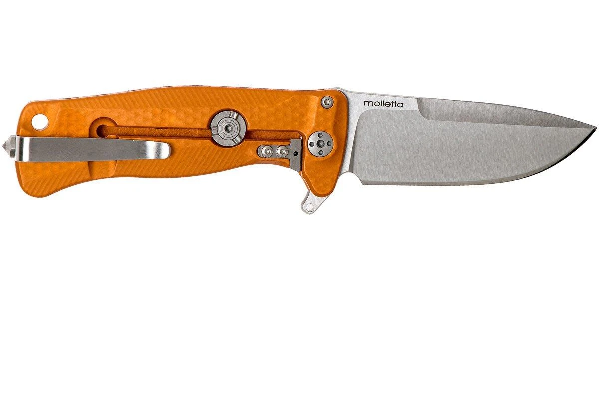 LionSteel SR22A-OS Orange Aluminium, Satin Blade 2 LionSteel SR22A-OS Orange Aluminium, Satin Blade – Image 2