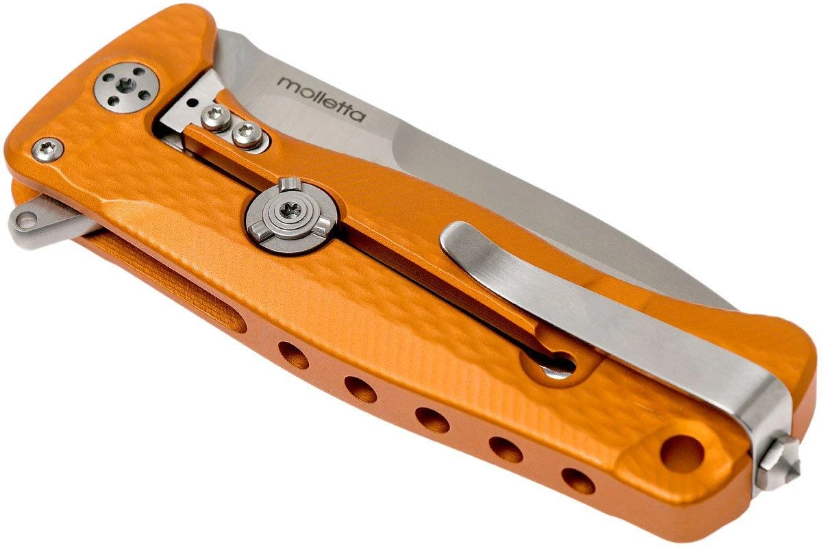 LionSteel SR22A-OS Orange Aluminium, Satin Blade 4 LionSteel SR22A-OS Orange Aluminium, Satin Blade – Image 4