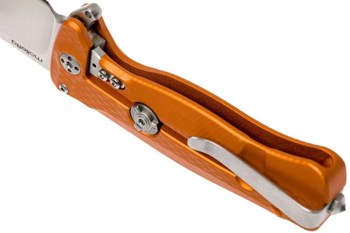 LionSteel SR22A-OS Orange Aluminium, Satin Blade 5 LionSteel SR22A-OS Orange Aluminium, Satin Blade – Image 5