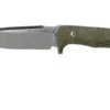 LionSteel T5-CVG Green Canvas Micarta Satin Couteau Fixe
